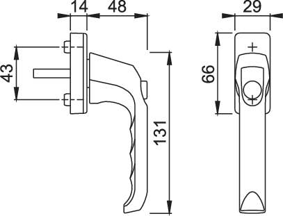 HOPPE® Fenstergriff absperrbar London 013SV/U34, F9016 verkehrsweiß