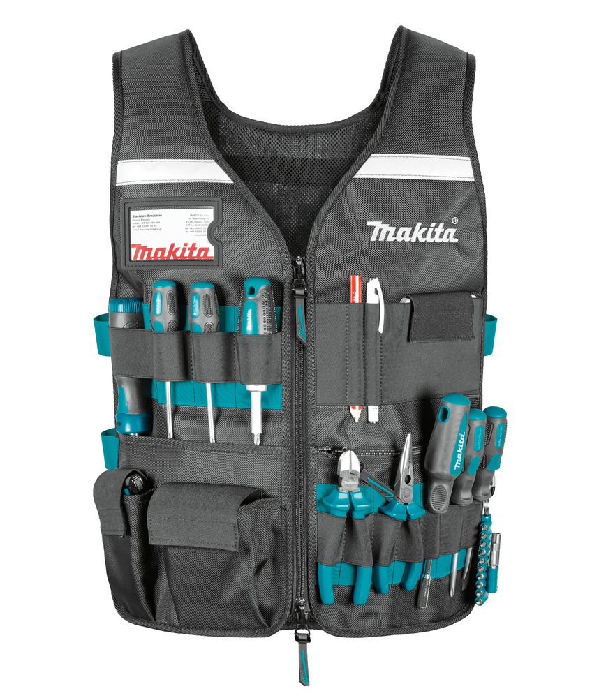 Makita Arbeitsweste für Werkzeuge Einheitsgröße schwarz E-15609