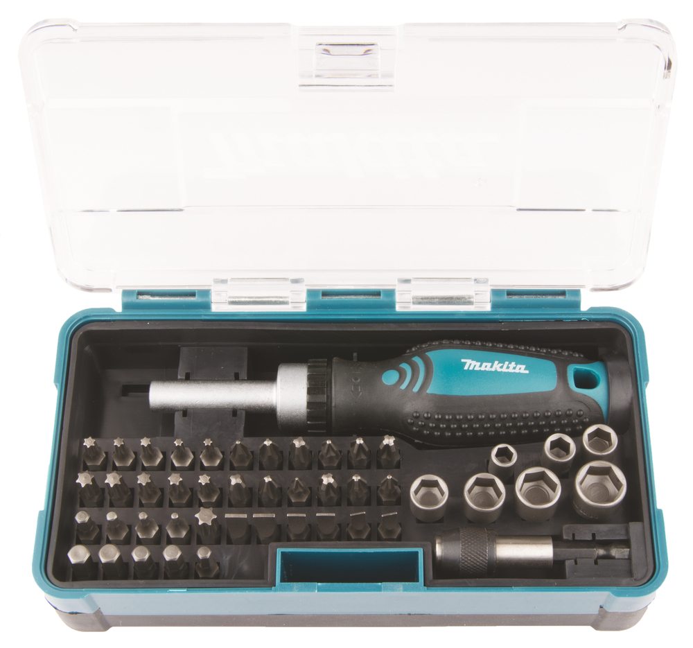 Makita Ratschen und Bit-Set 47-teilig, B-36170, Mehrfarbig