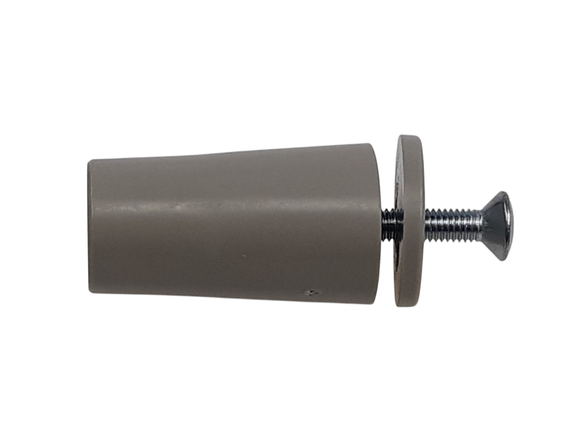 Anschlagstopfen Rollladen 40mm Länge mit Schraube und eingelegter Mutter Farbe hellgrau