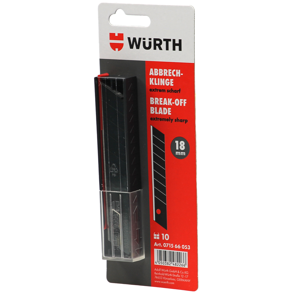 Würth Abbrechklinge Extrem Scharf 18 mm 10 St. Ersatzklinge 071566053