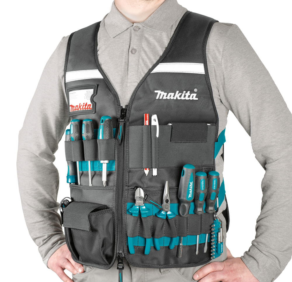 Makita Arbeitsweste für Werkzeuge Einheitsgröße schwarz E-15609