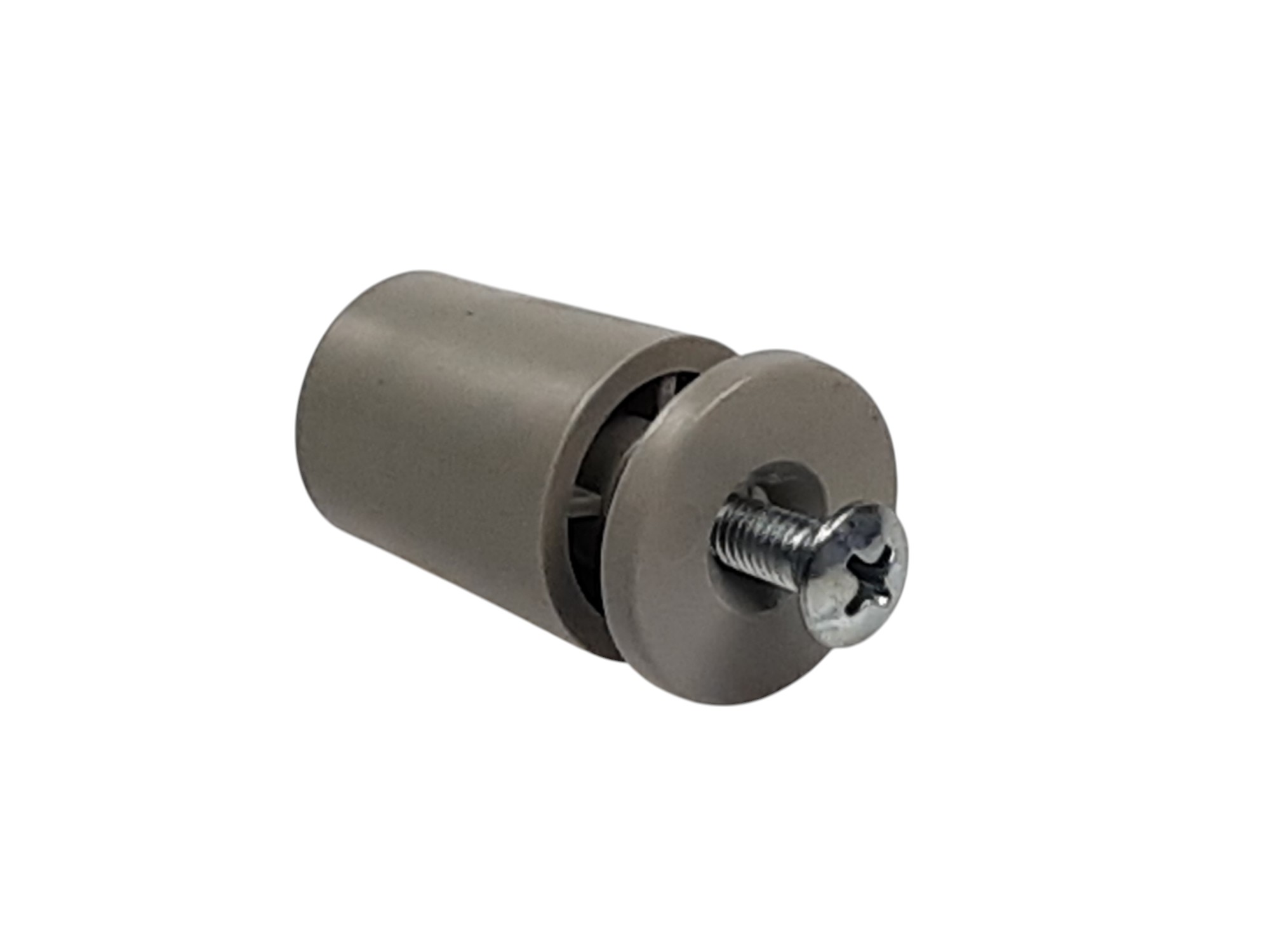 Anschlagstopfen Rollladen 30mm Länge mit Schraube und eingelegter Mutter Farbe hellgrau