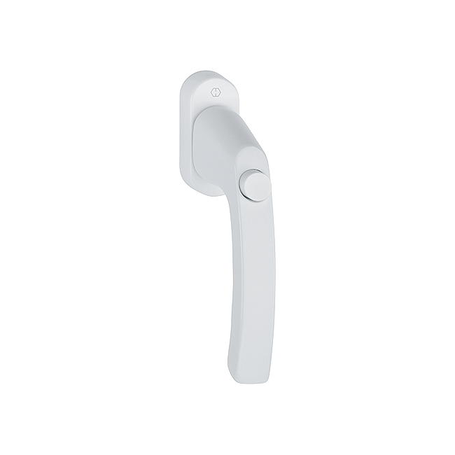 Hoppe Fenstergriff Liege Druckknopf verkehrsweiß 37 mm Aluminium Dreh-/Kipp