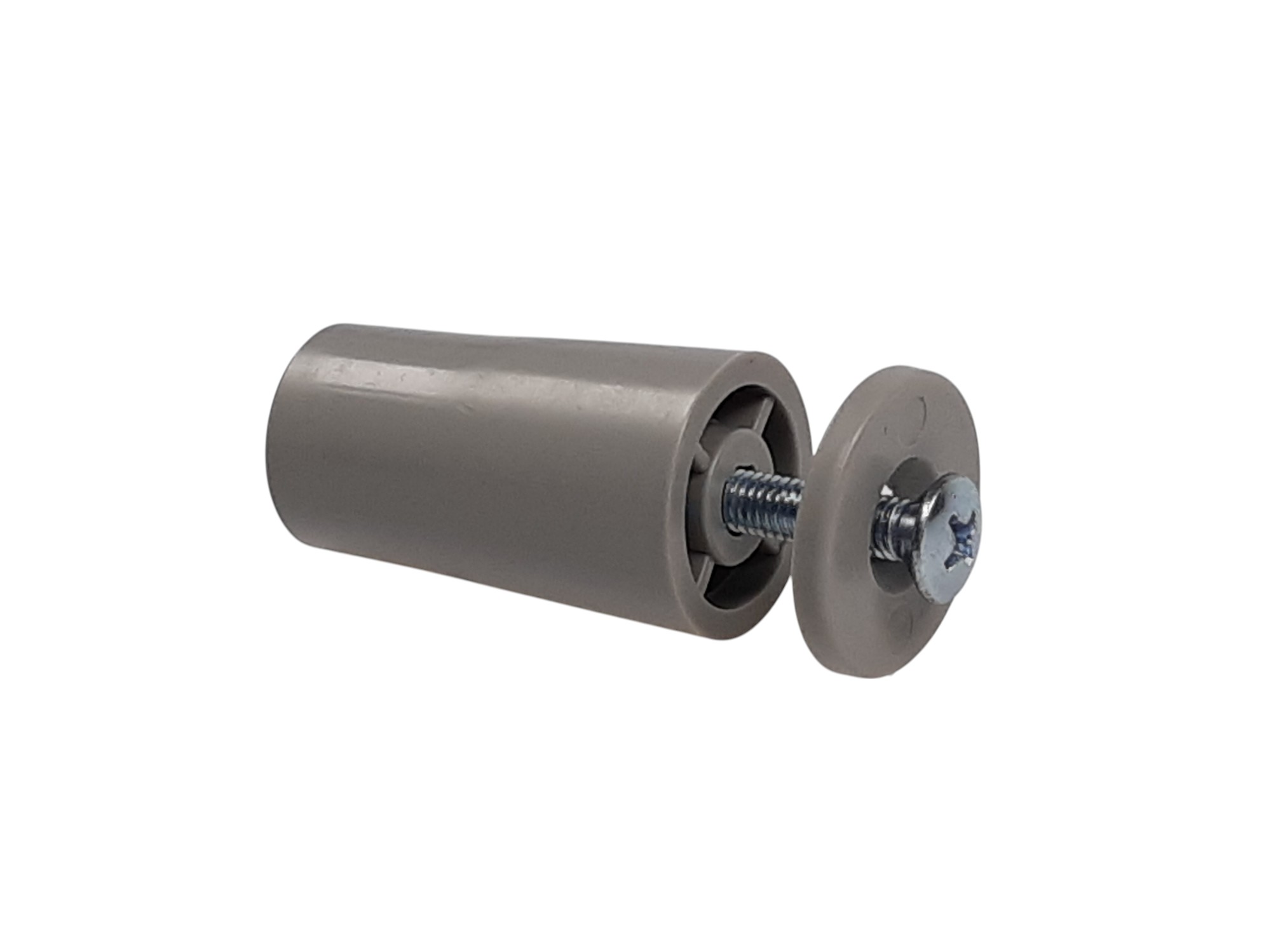 20 x Anschlagstopfen Rollladen 40mm Länge mit Schraube und eingelegter Mutter Farbe hellgrau-Copy