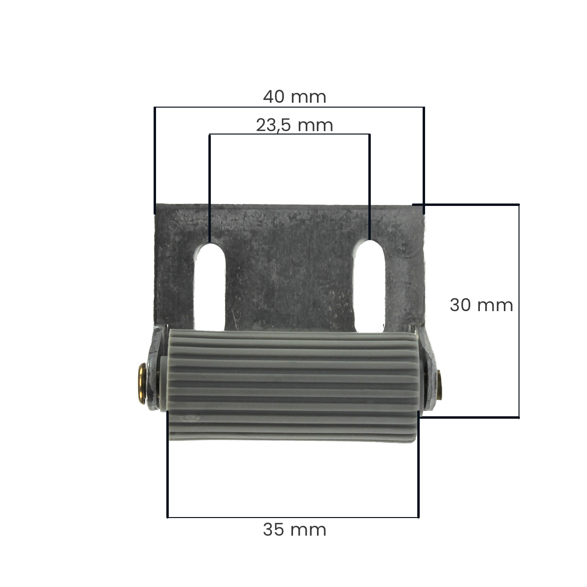 Selve Mini-Abdruckrolle mit verzinkter Aluminiumanschraubplatte