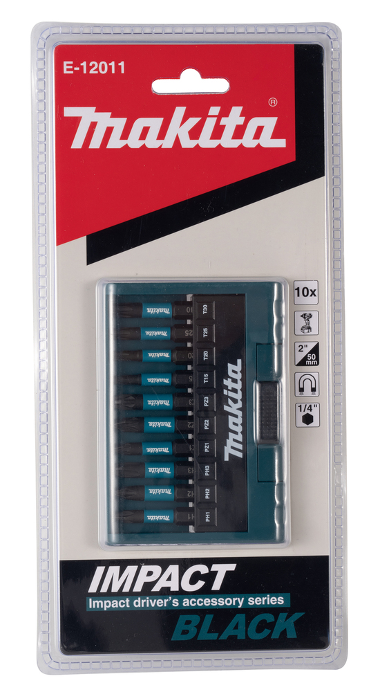 Makita Impact Black Bit-Set 10-teilig E-12011