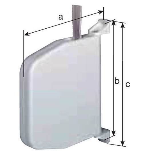 Mini-Gurtwickler schwenkbar, 22mm breit, für 15mm Gurt weiß