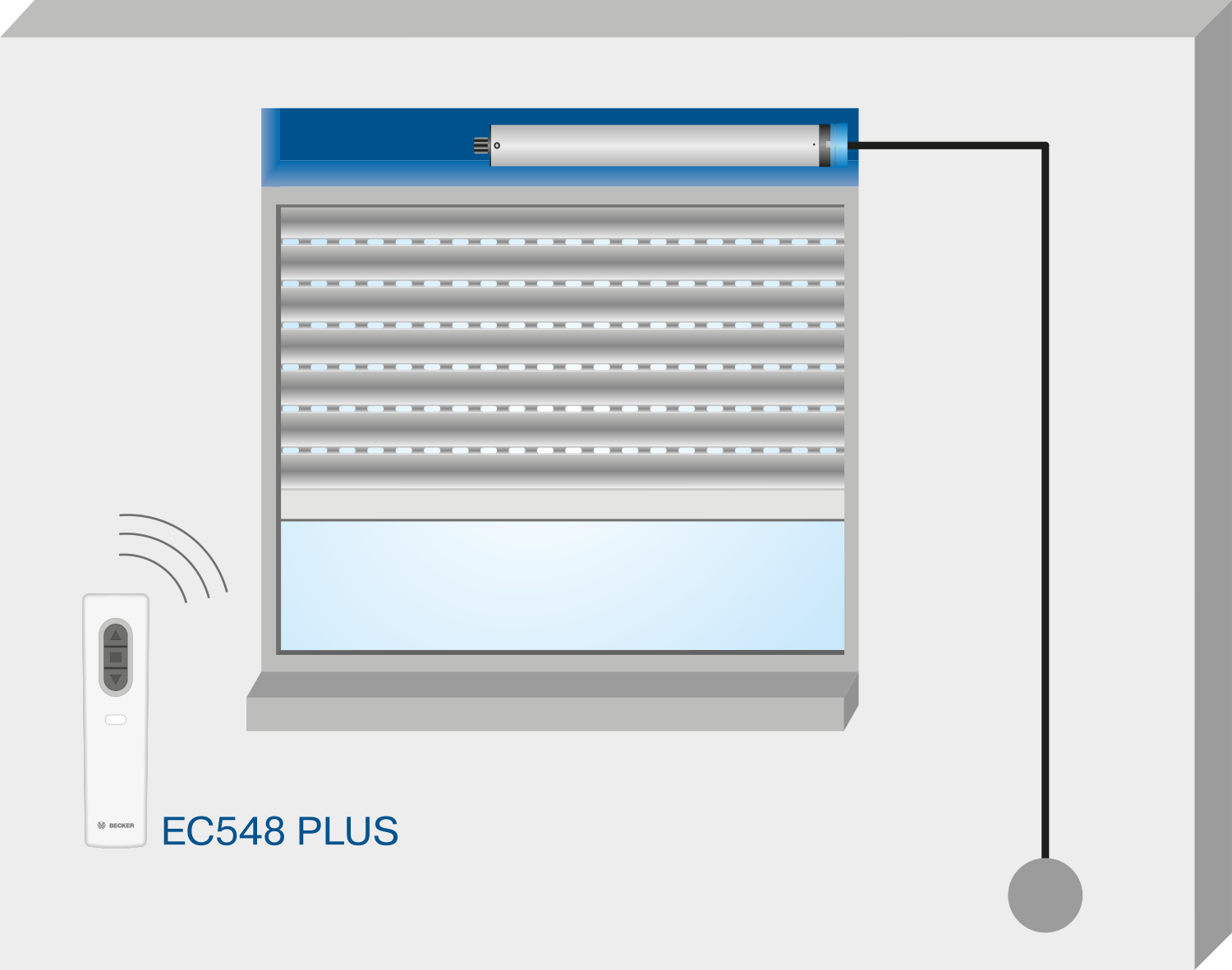 Centronic EasyControl EC548 PLUS – 8-Kanal Handsender für smarte Rollladensteuerung