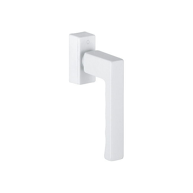 HOPPE Fenstergriff Toulon 0737/UD9024, Druckentriegelung, verkehrsweiß RAL9016, SecuForte® 32-42 mm