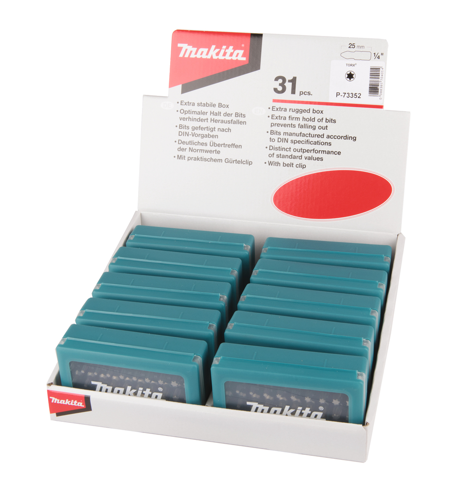 Makita P-73352 TORX Bit-Set 31-teilig | T7 bis T40