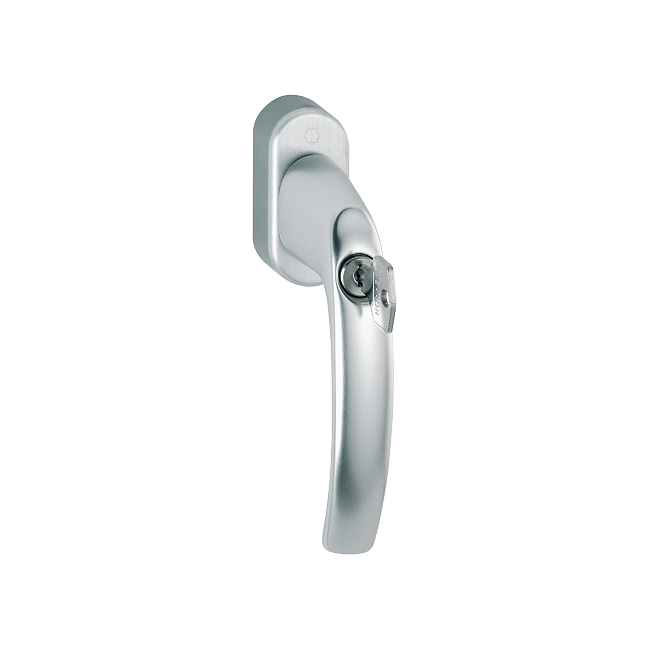 Hoppe Fenstergriff Atlanta abschließbar Secu100® Secustik® 32-42 mm, Farbe: F1 Alu natur