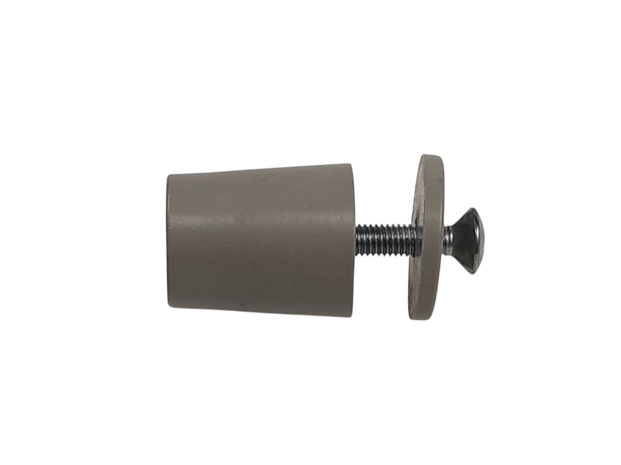 Anschlagstopfen Rollladen 30mm Länge mit Schraube und eingelegter Mutter Farbe hellgrau