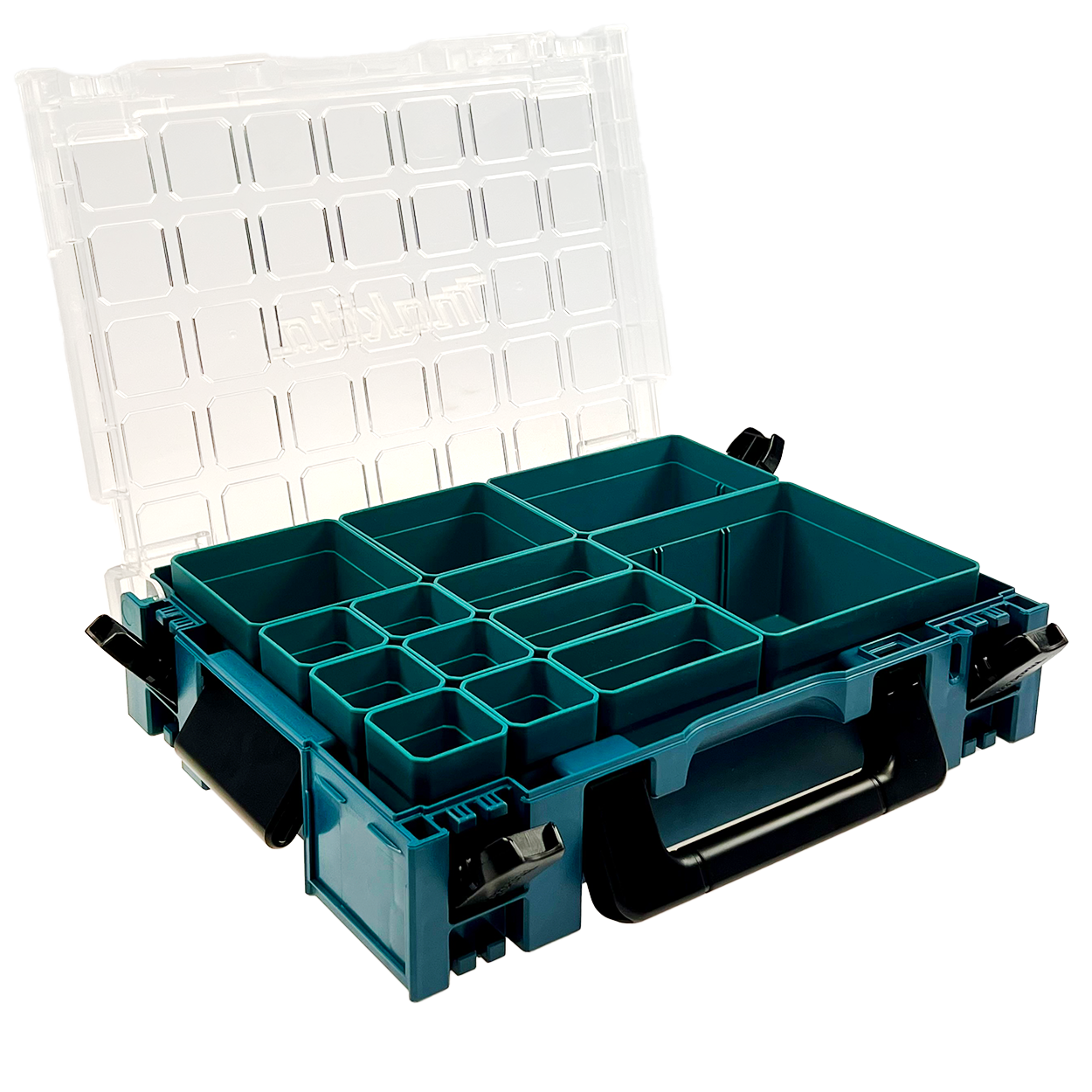 Makita Makpac-Organizer transparenter Deckel inkl. 13 Einsätzen