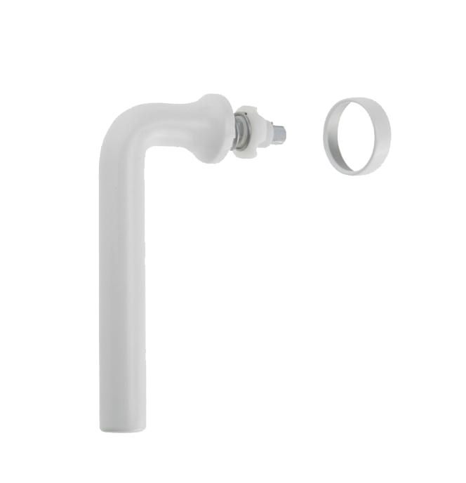 Design-Fenstergriff L-Form 9016 (Verkehrsweiß)